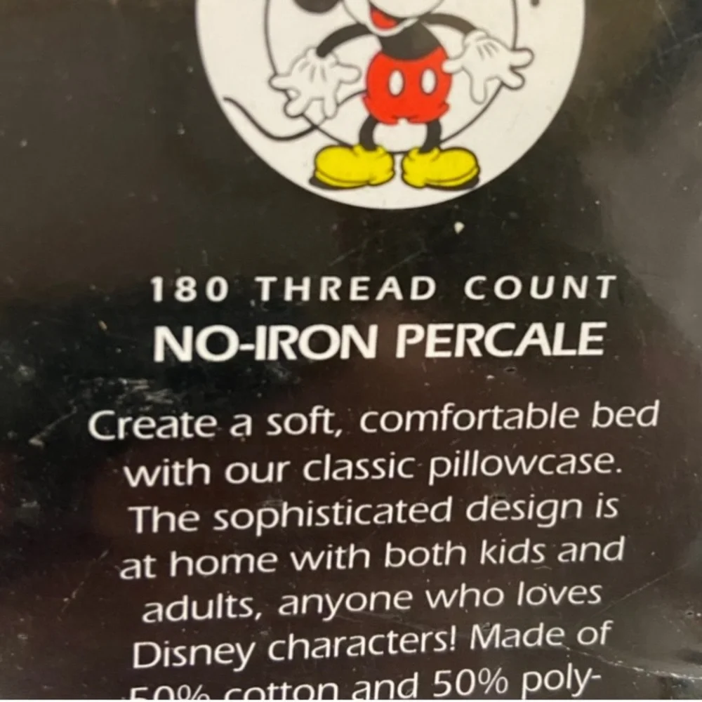 Vintage Mickey & Co Comic Mickey Mouse 2 Standard Pillow Cases NOS NEW